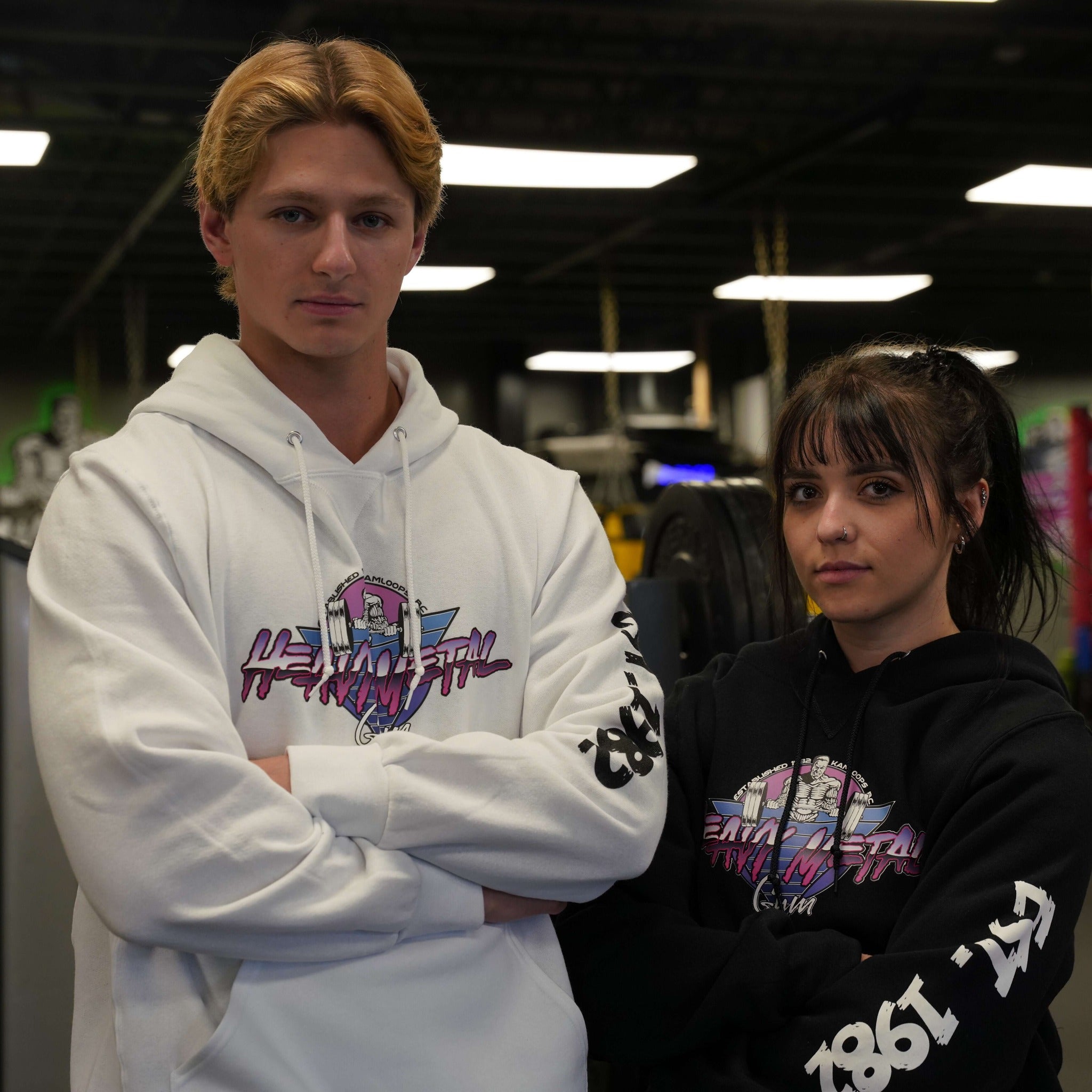 Retro Print Pullover Hoodie