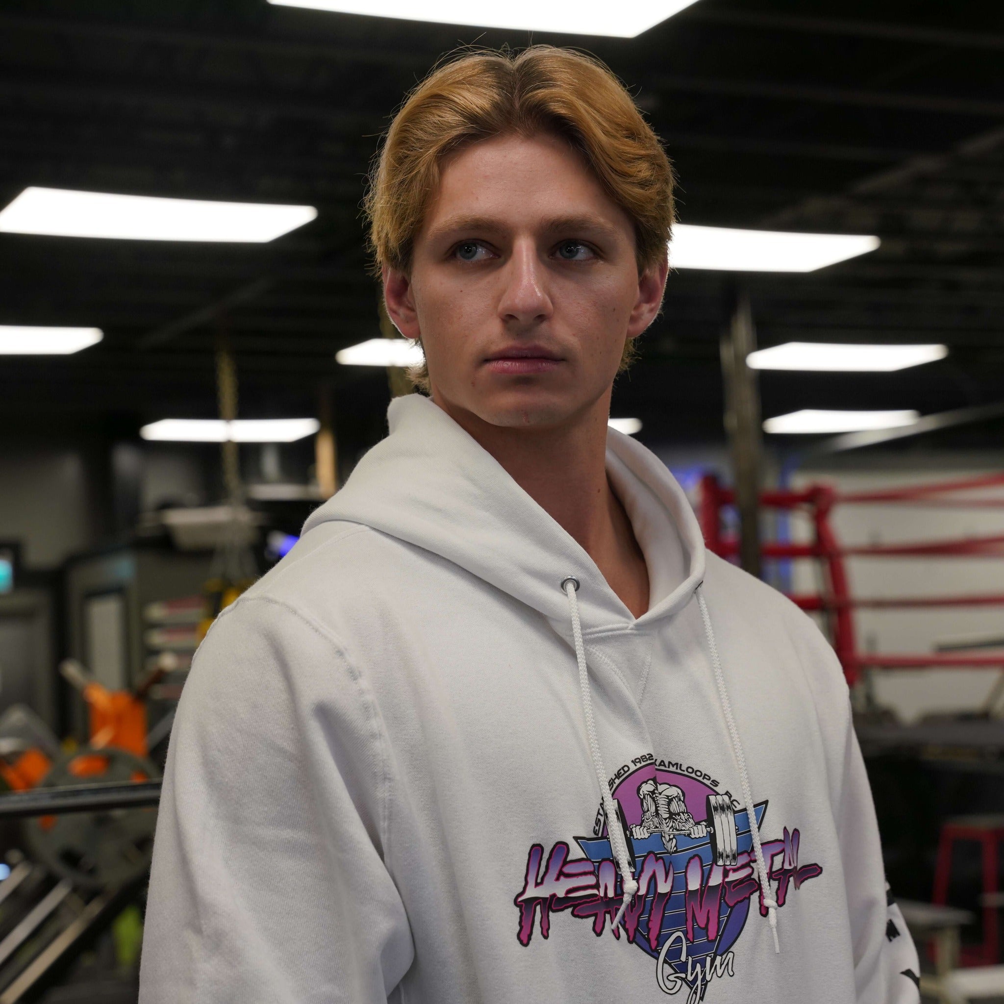 Retro Print Pullover Hoodie