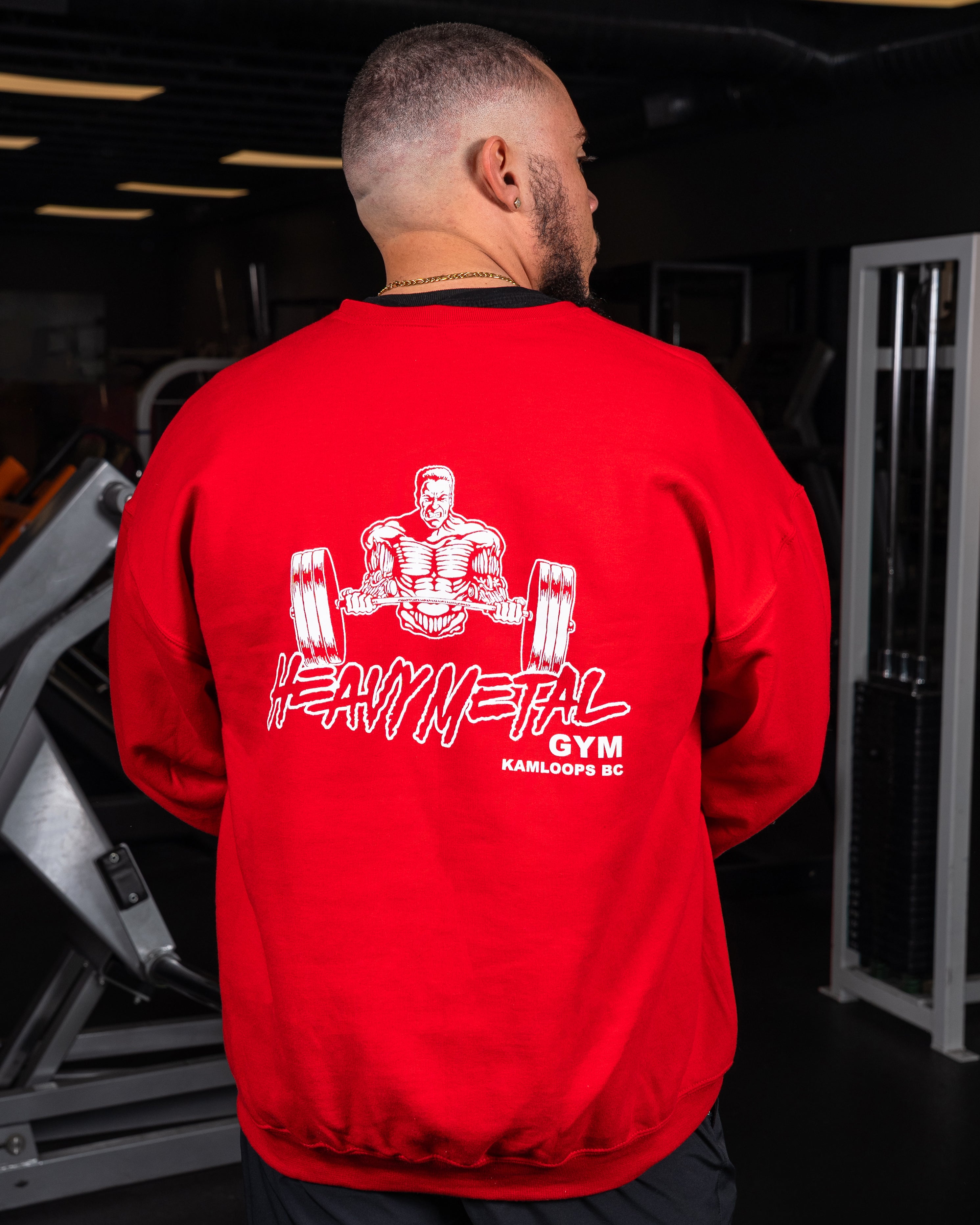 Classic Crewneck - Back View - Men's | Heavy Metal Gym