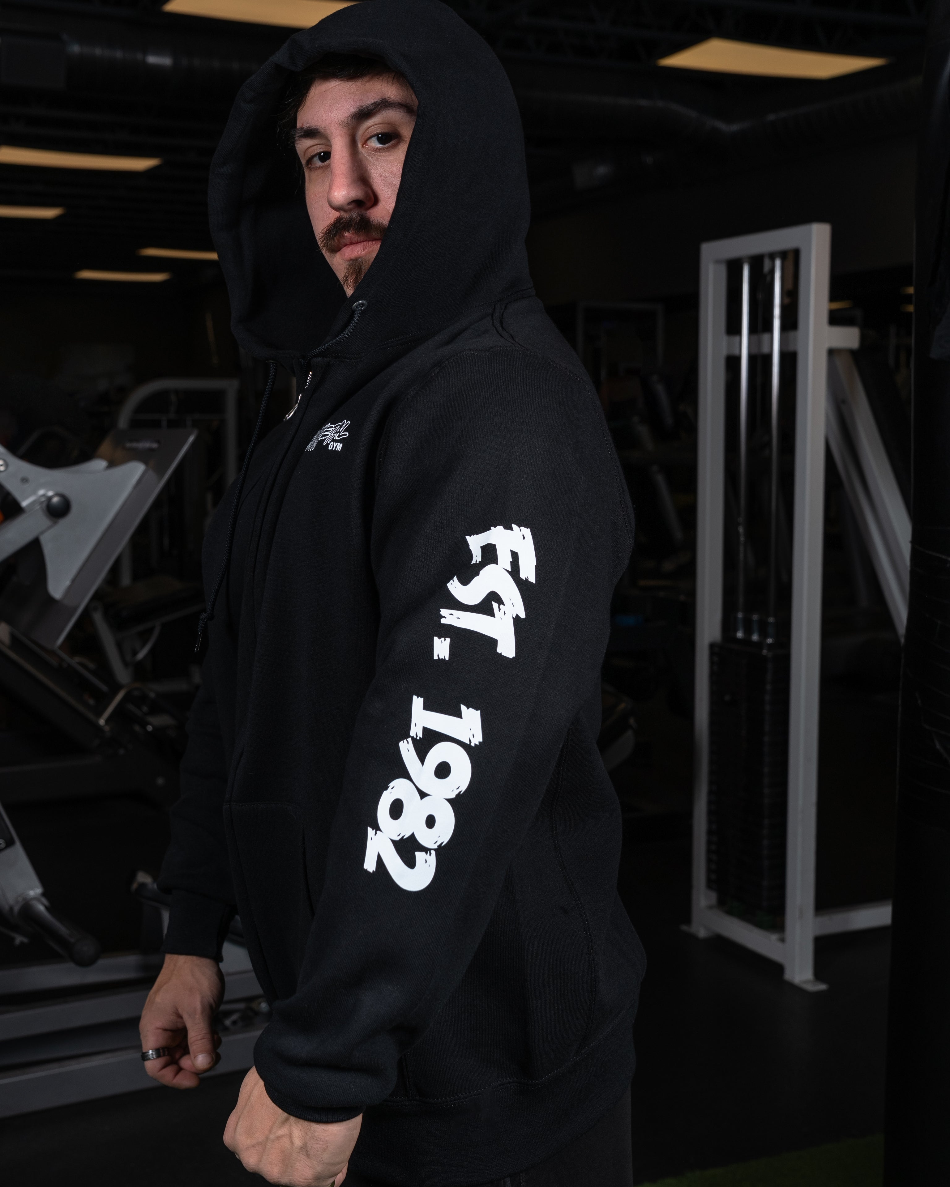 Men’s Retro Zip-Up | Black & White