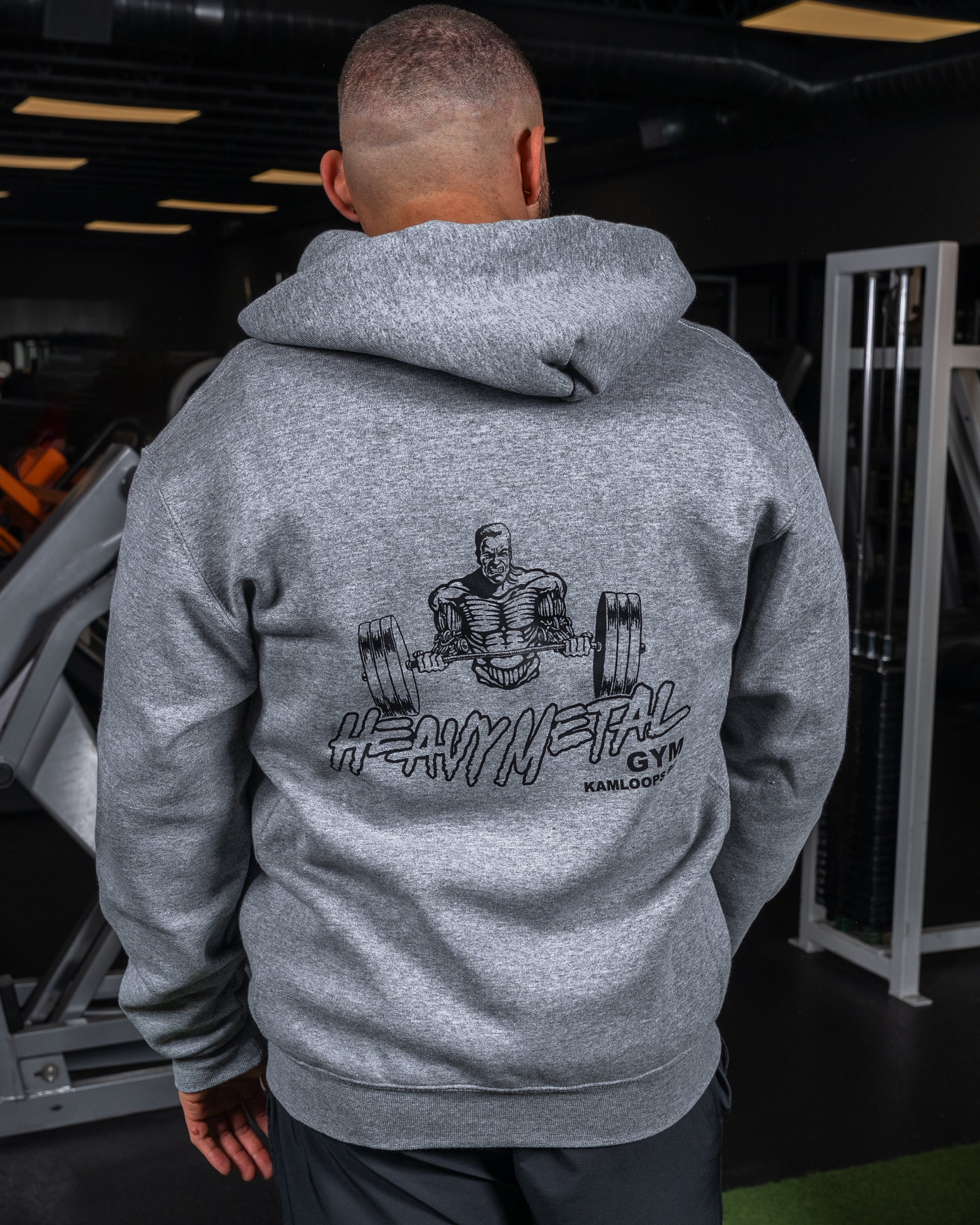 Classic Hoodie - Back View - Men's | Heavy Metal Gym