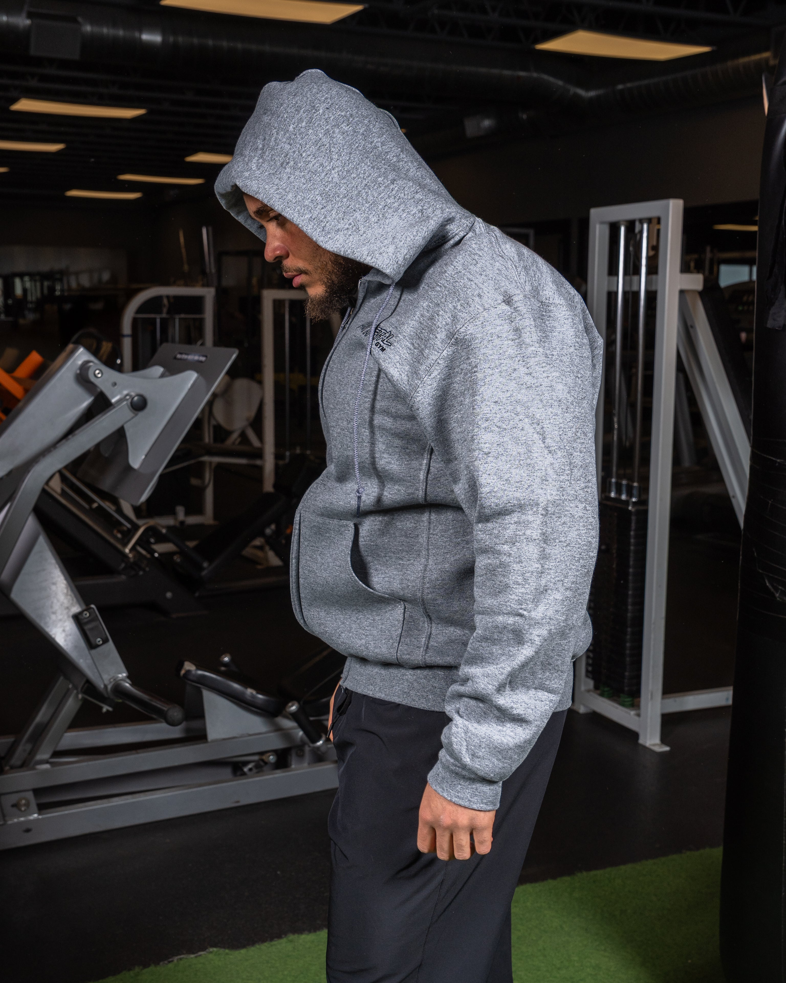 Classic Hoodie - Side View - Men's | Heavy Metal Gym