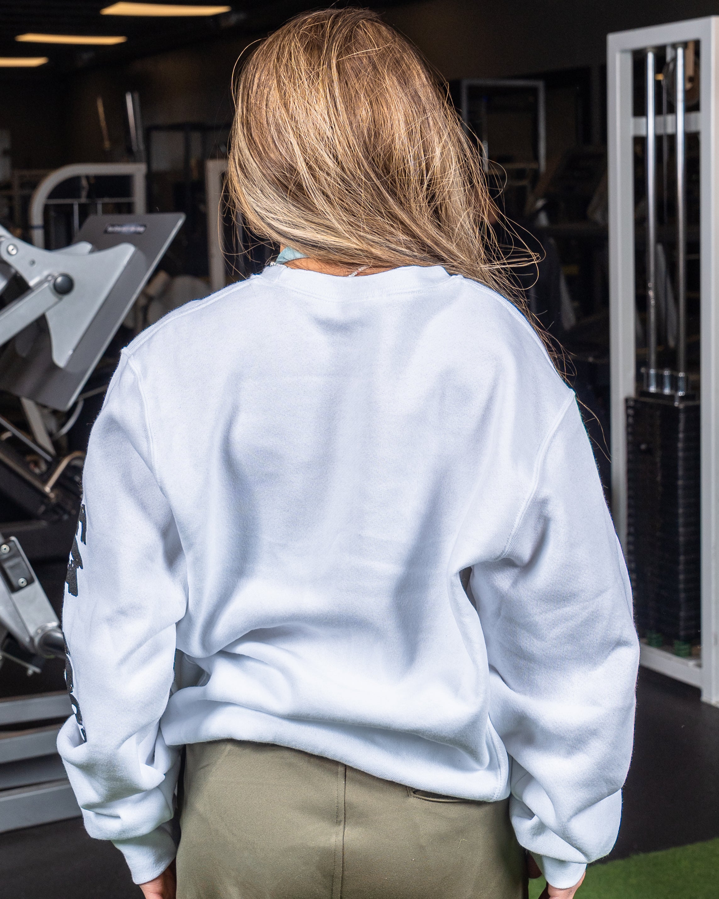 Retro Crewneck - Back View - Women's | Heavy Metal Gym