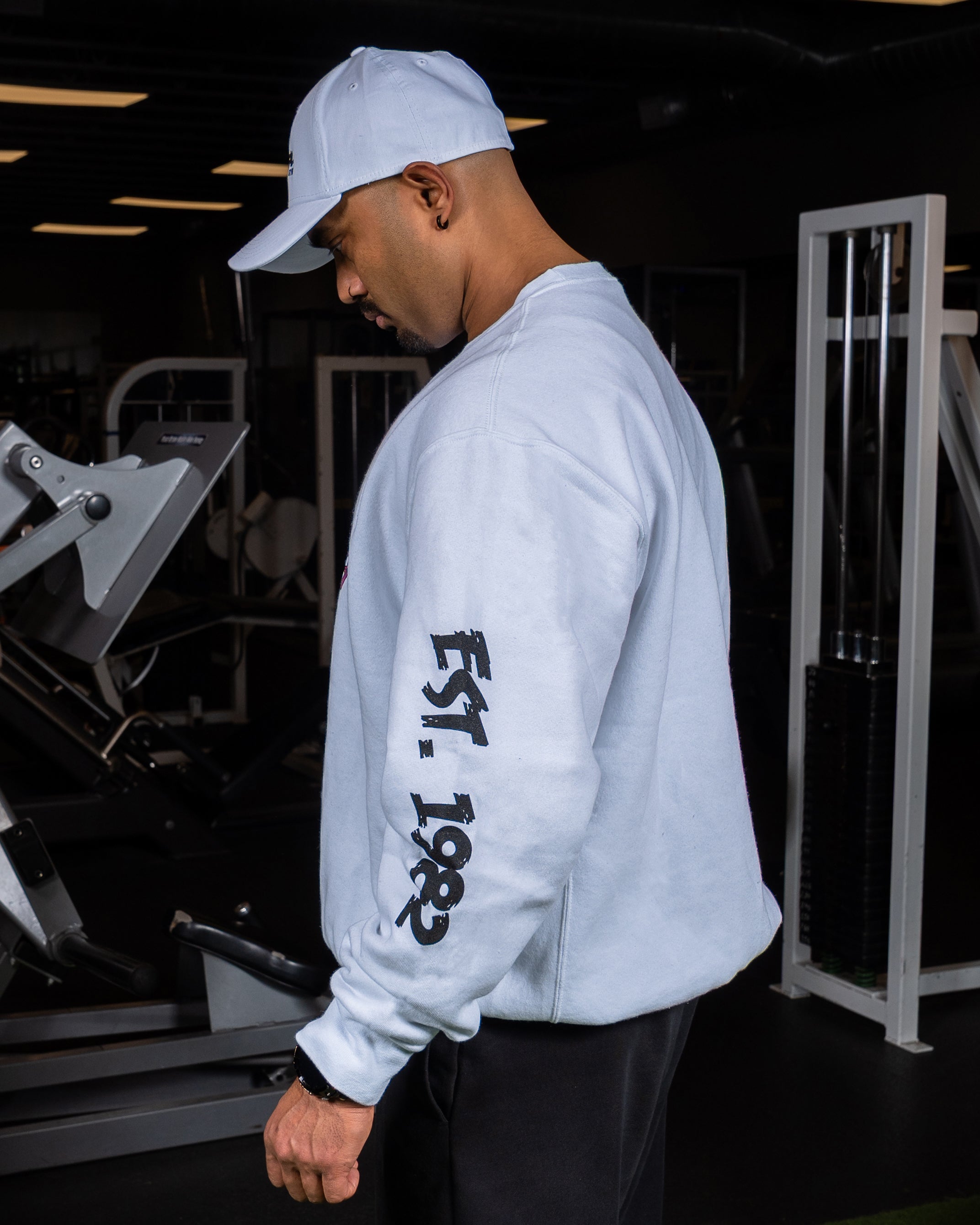 Retro Crewneck - Side View - Men's | Heavy Metal Gym