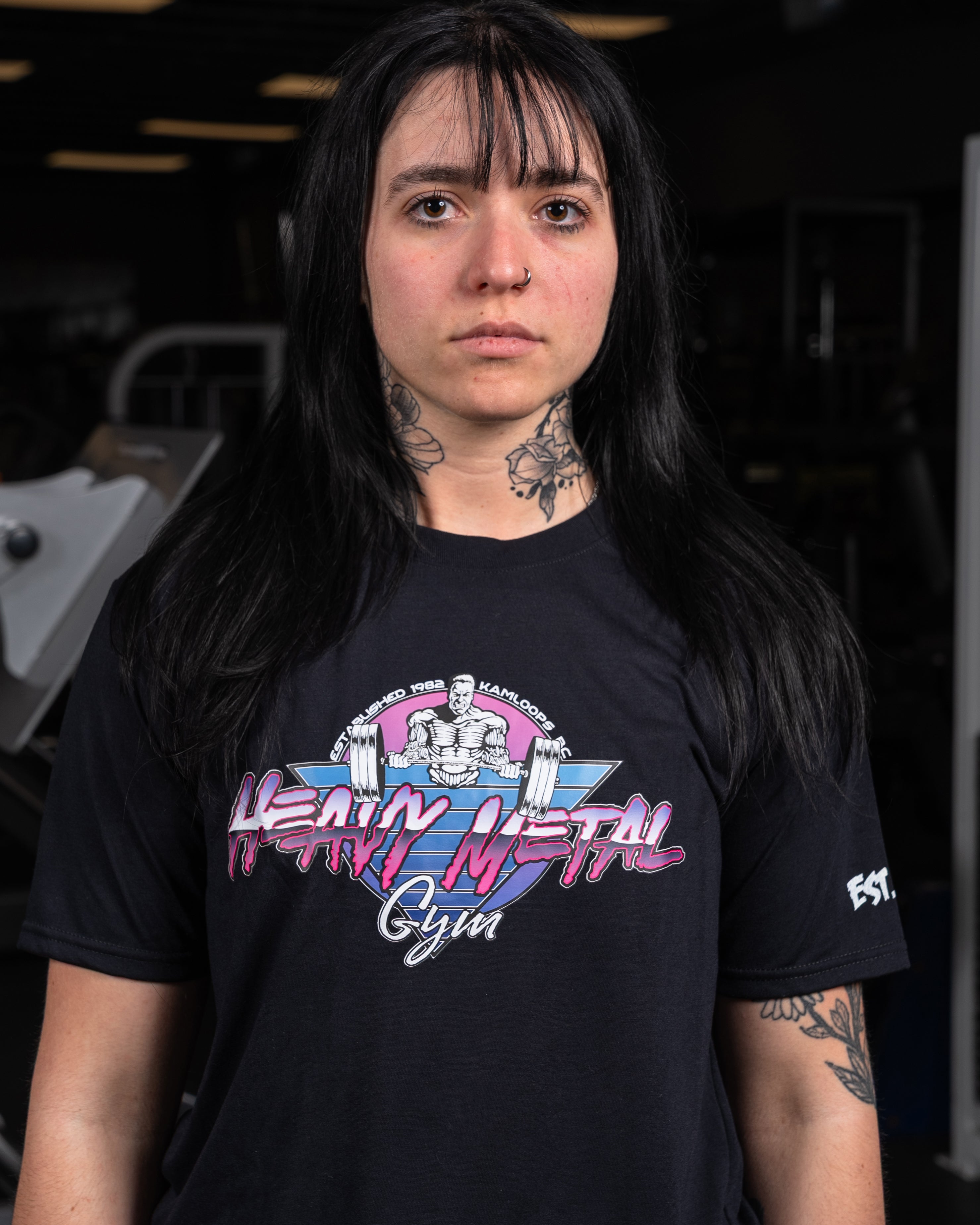 Retro T-Shirt - Front View - Women's | Heavy Metal Gym