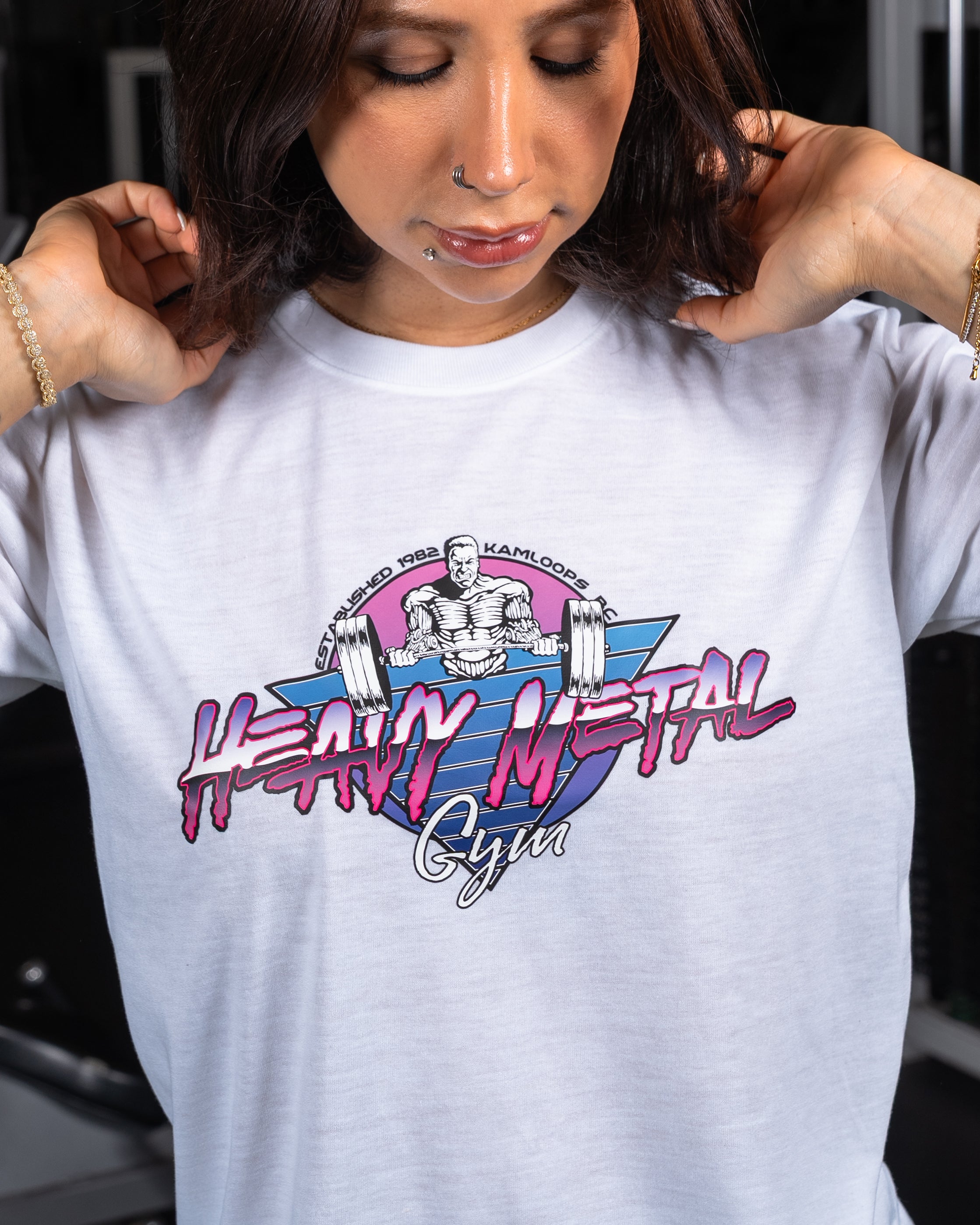 Retro T-Shirt - Detail - Women's | Heavy Metal Gym