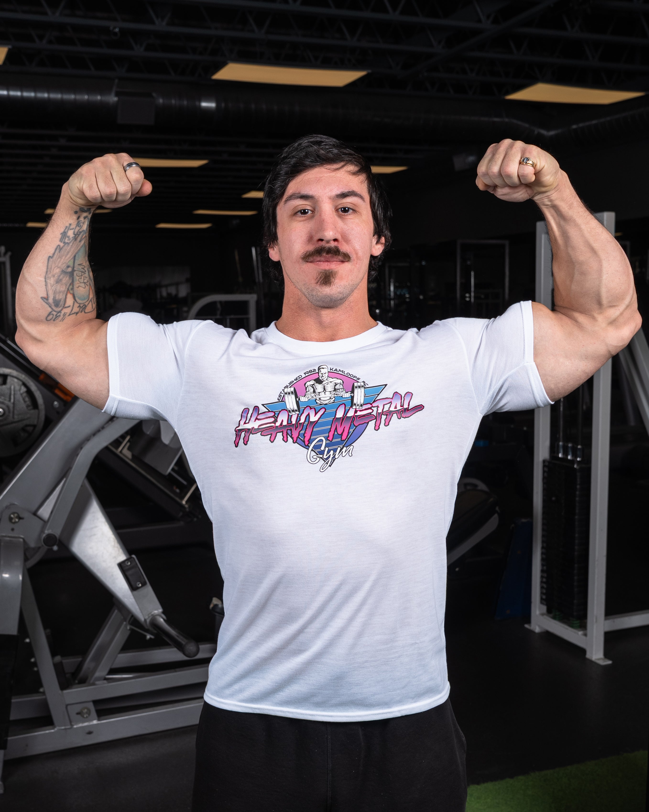 Retro T-Shirt - Detail - Men's | Heavy Metal Gym