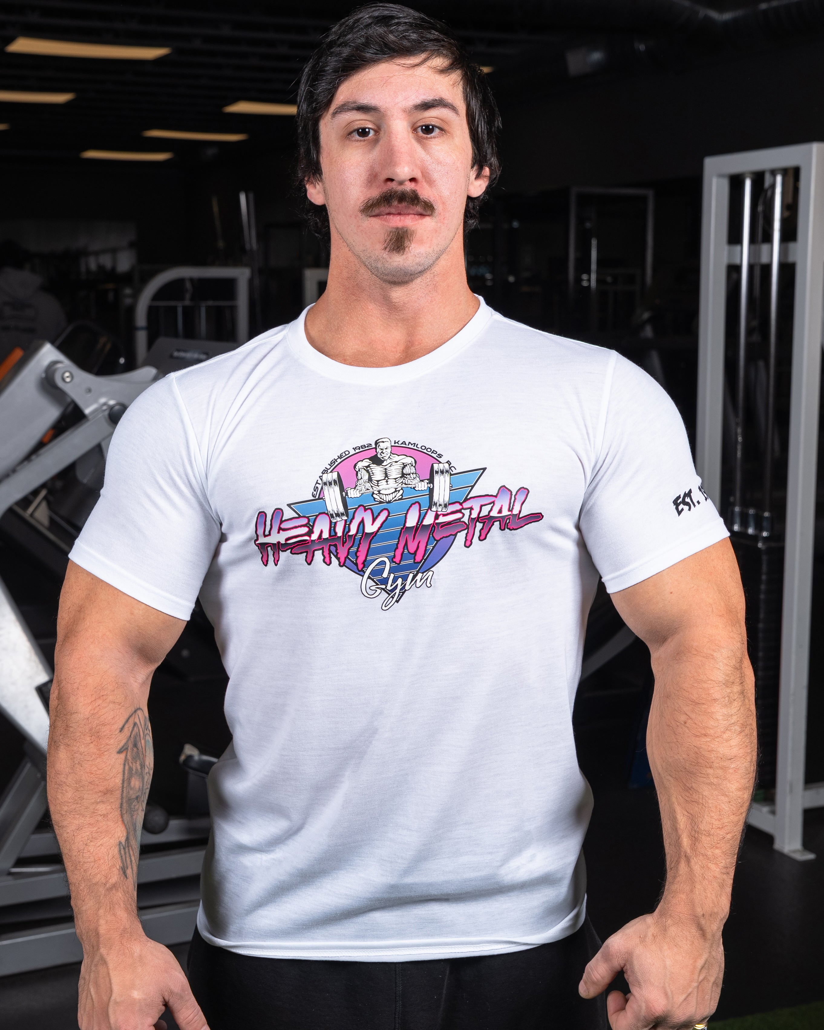 Retro T-Shirt - Front View - Men's | Heavy Metal Gym