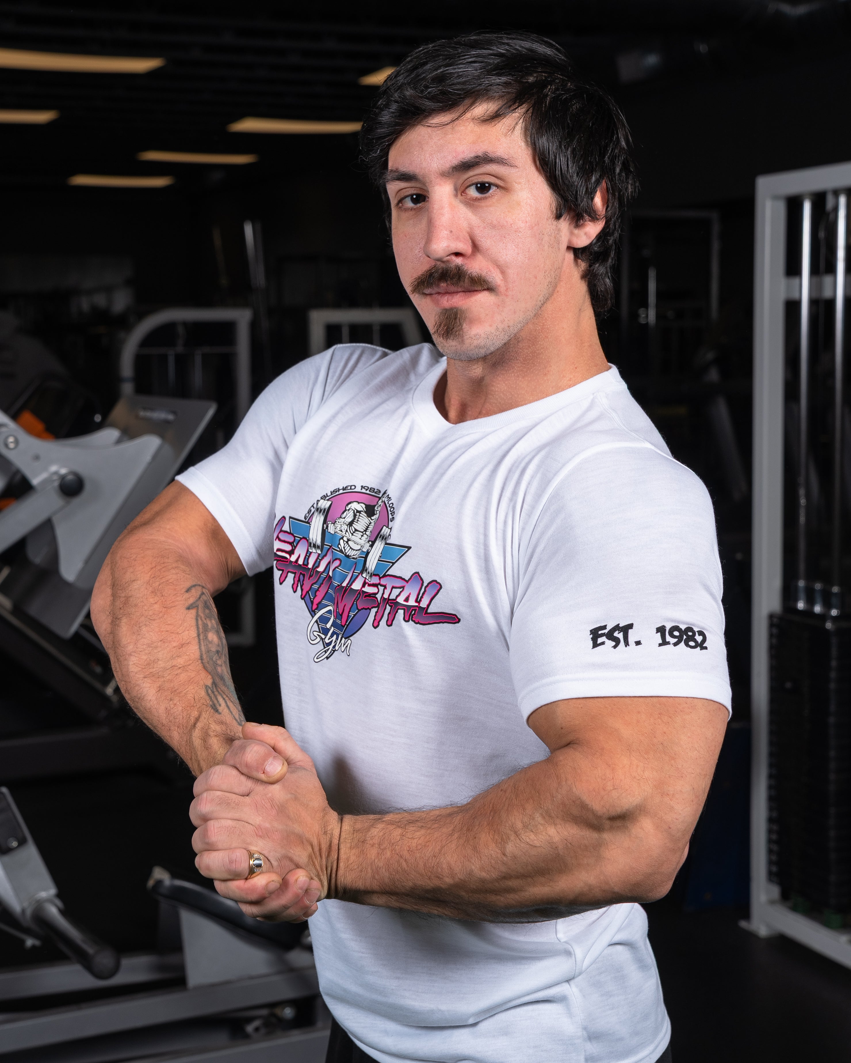 Retro T-Shirt - Side View - Men's | Heavy Metal Gym